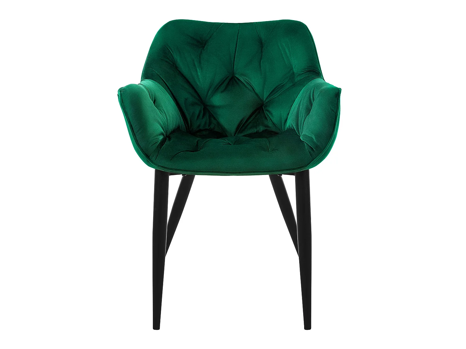 Chaise de salle à manger, lot de 2, vert foncé, revêtement velours, pieds métalliques, matériel de montage inclus ML-Design