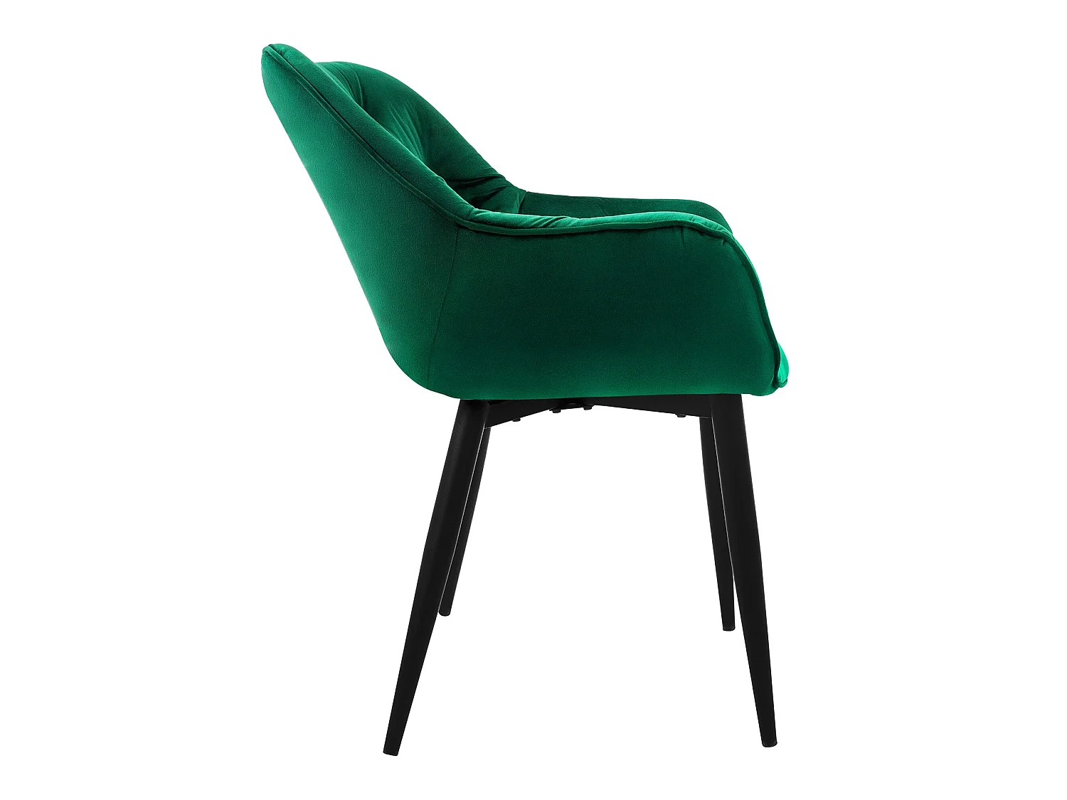 Chaise de salle à manger, lot de 2, vert foncé, revêtement velours, pieds métalliques, matériel de montage inclus ML-Design