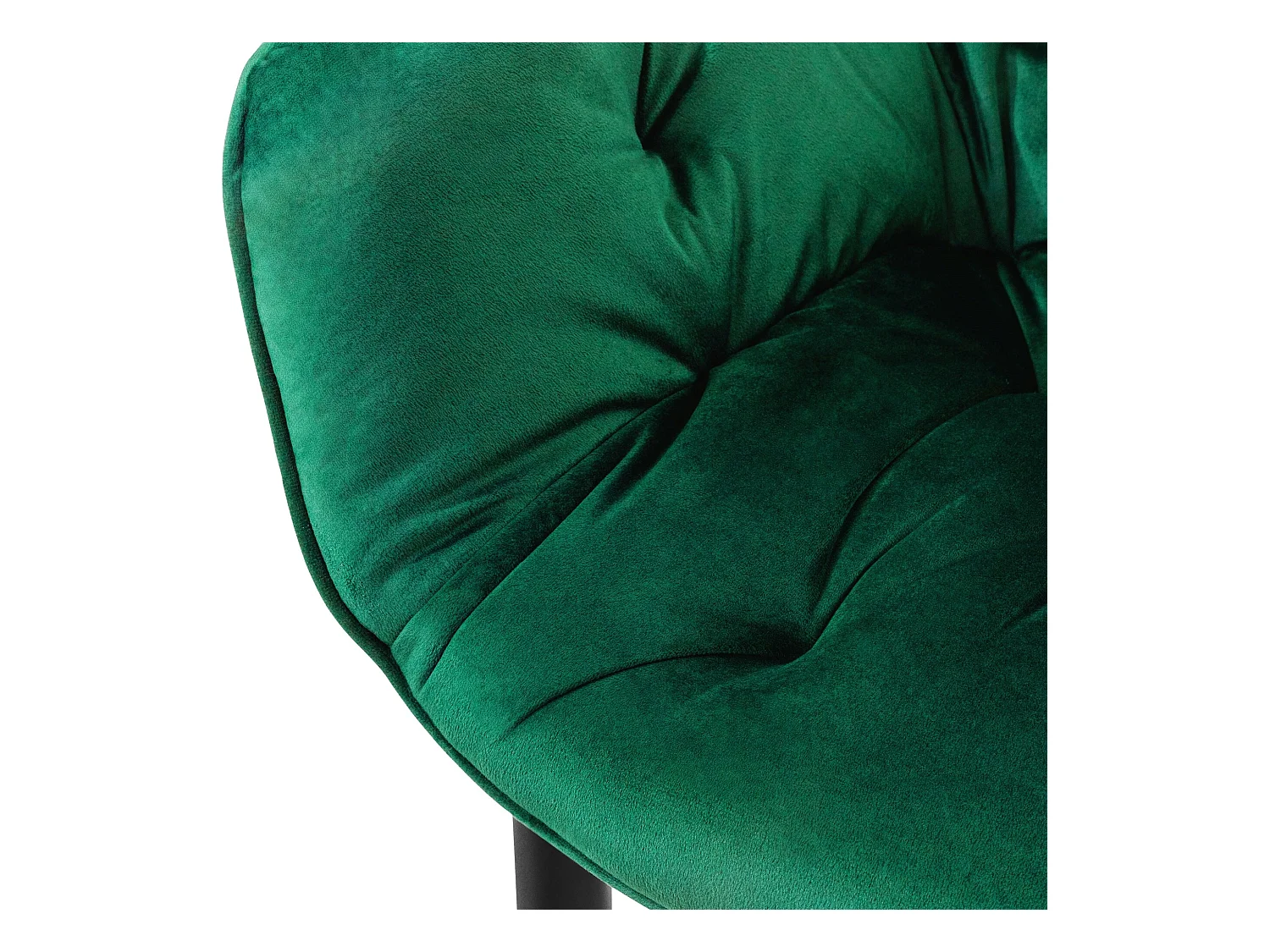 Chaise de salle à manger, lot de 2, vert foncé, revêtement velours, pieds métalliques, matériel de montage inclus ML-Design