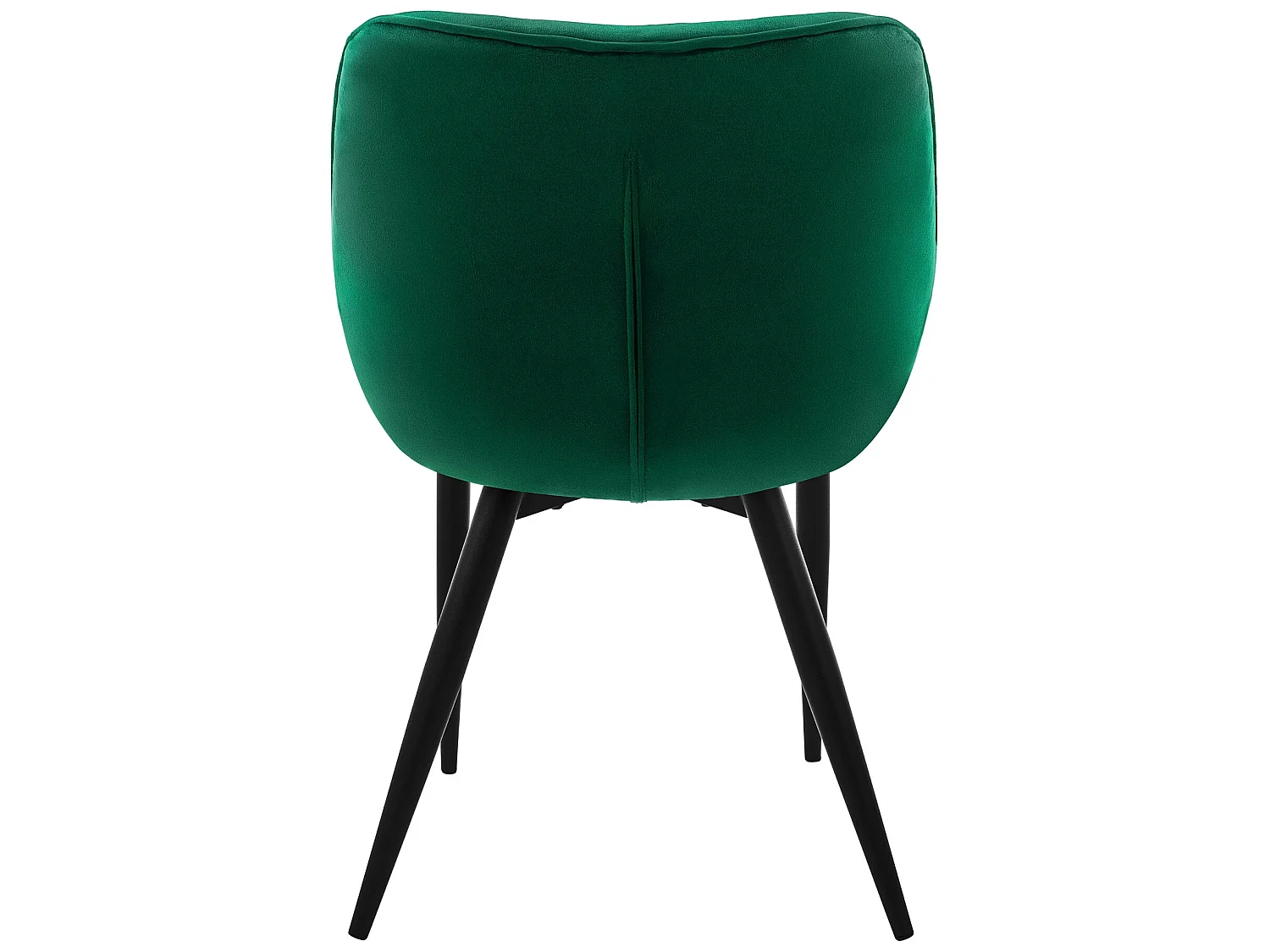 Silla de comedor Juego de 2 Funda de terciopelo verde oscuro con patas de metal incl. Material de montaje ML-Design