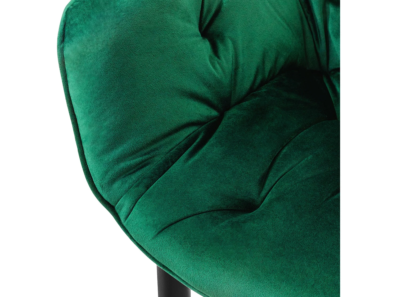 Silla de comedor Juego de 2 Funda de terciopelo verde oscuro con patas de metal incl. Material de montaje ML-Design