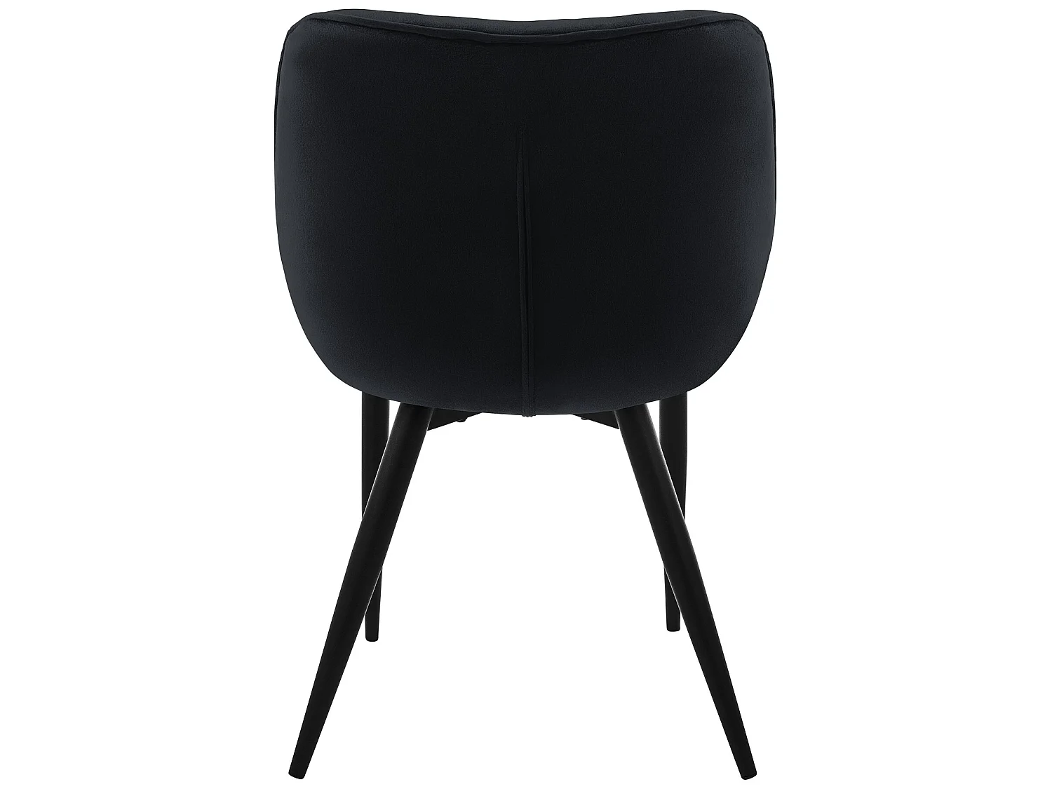 Silla de comedor Juego de 2 Funda de terciopelo negro con patas de metal incl. Material de montaje ML-Design