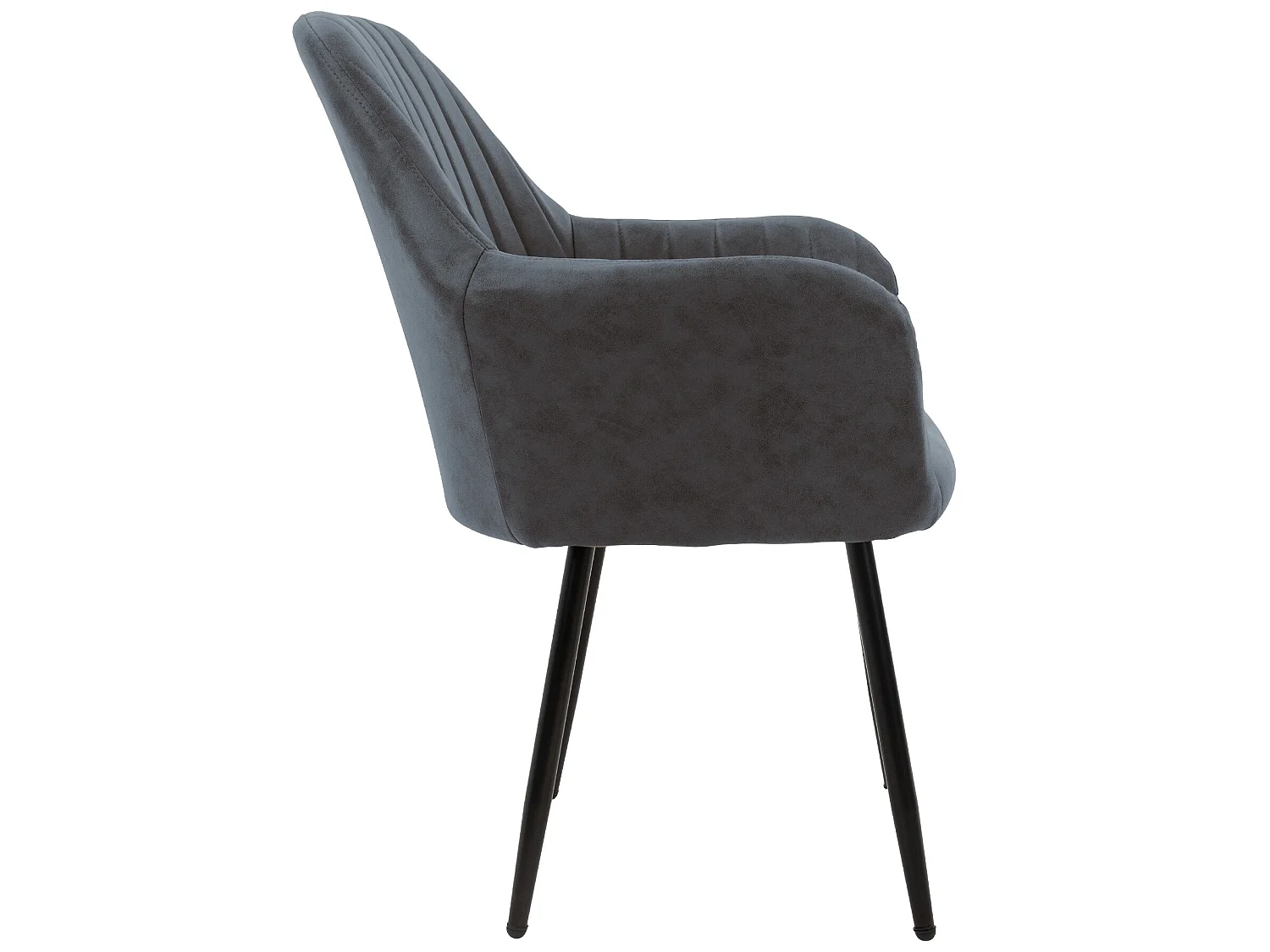 ML-Design 4x Sillas de Comedor Antracita Ergonómicas Asiento Tapizado Aspecto de Terciopelo