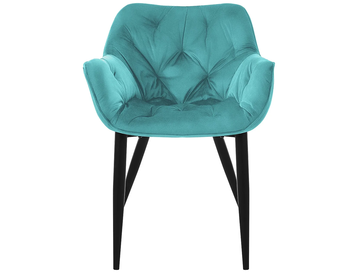 Silla de comedor set de 2 tapicería de terciopelo petróleo con patas de metal incl. material de montaje ML-Design