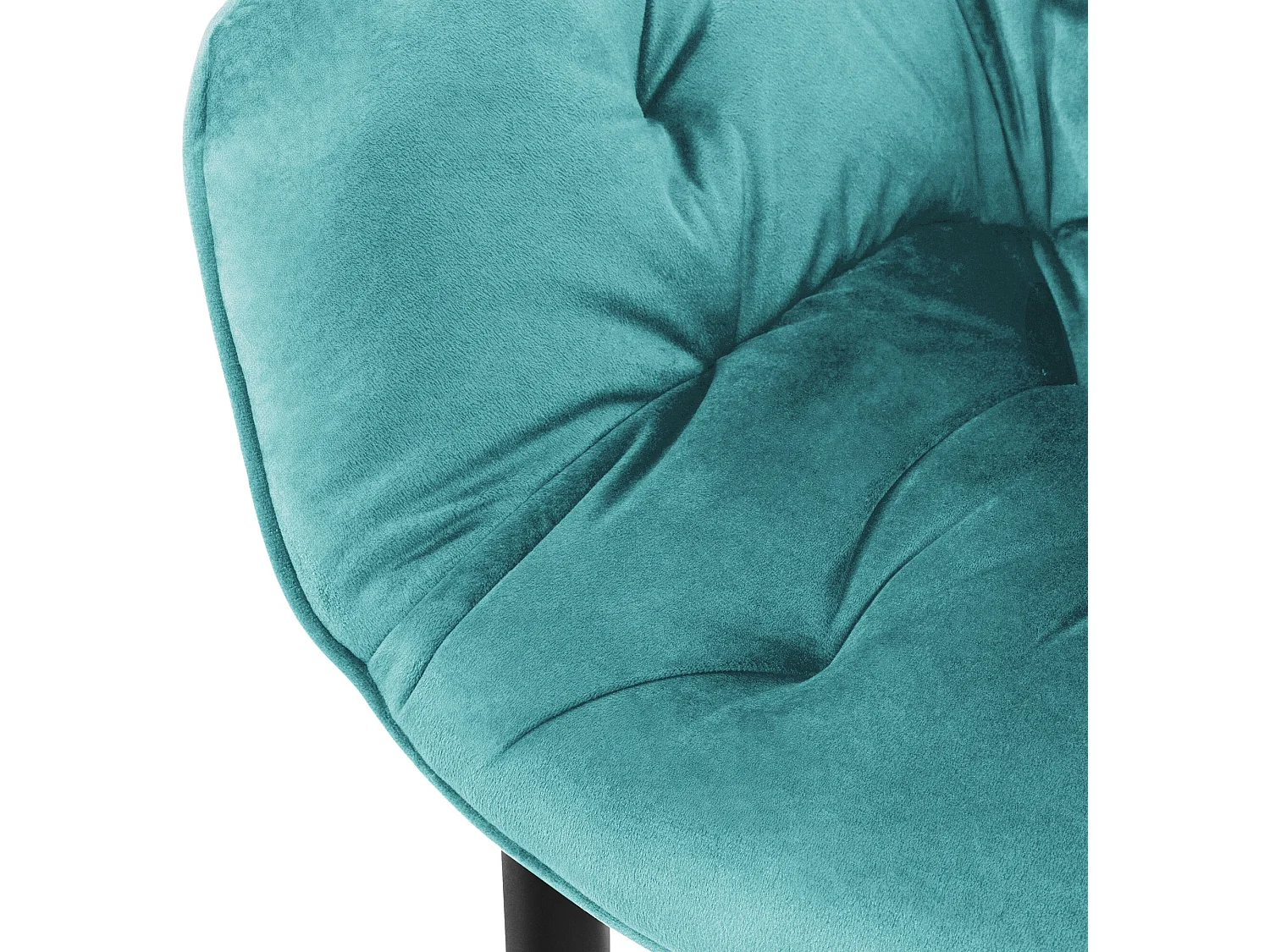 Silla de comedor set de 2 tapicería de terciopelo petróleo con patas de metal incl. material de montaje ML-Design