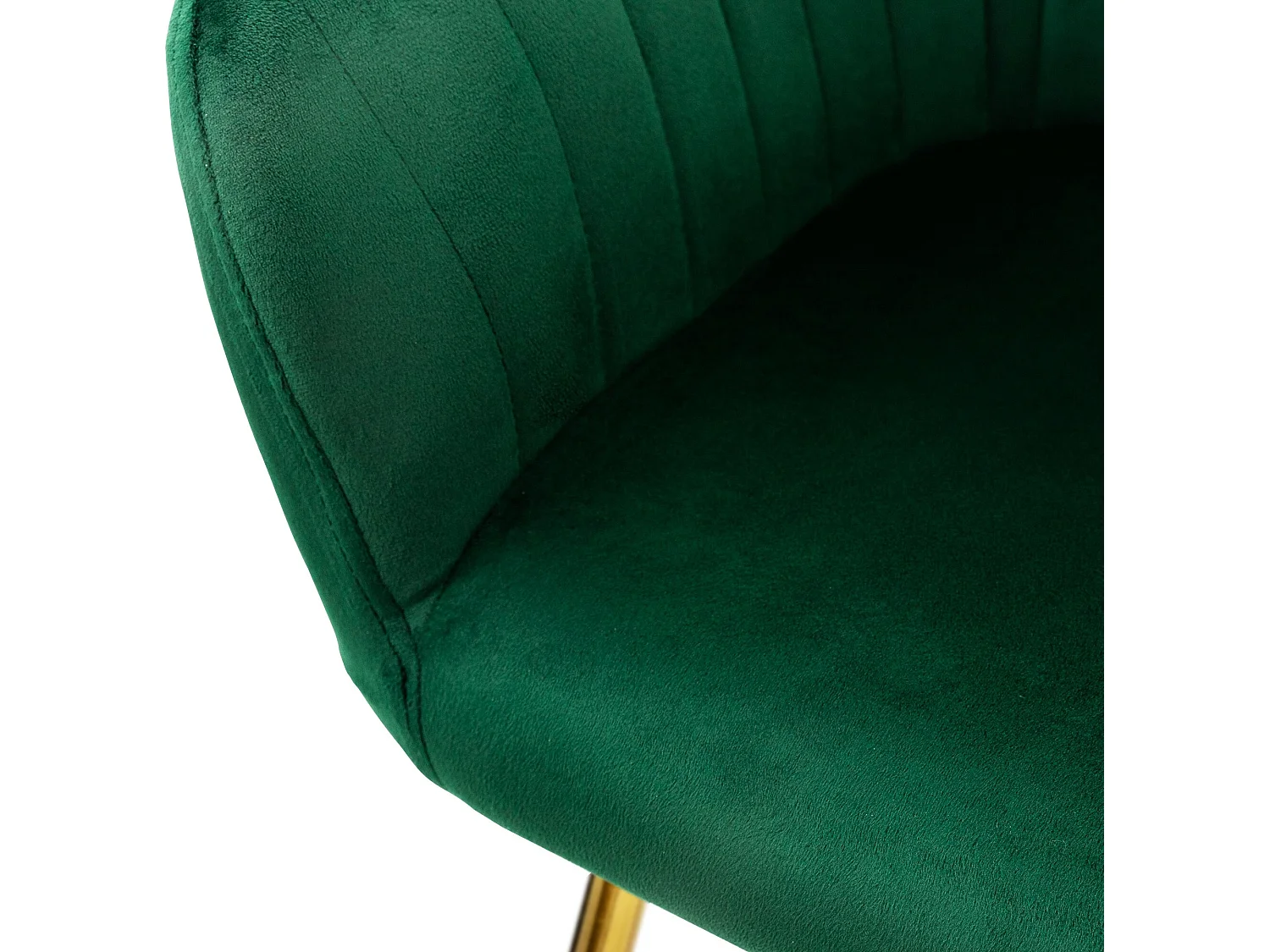 Chaises de salle à manger avec dossier Lot de 2 Vert Revêtement velours avec pieds métal ML-Design