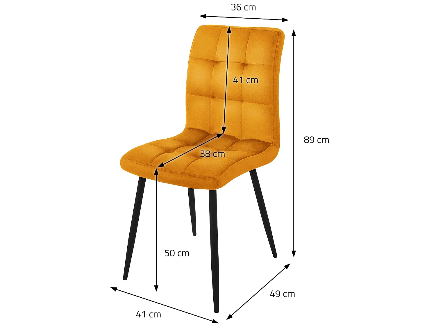 Lot de 4 chaises Chaise de salle à manger Chaise de cuisine Chaise de salon Chai