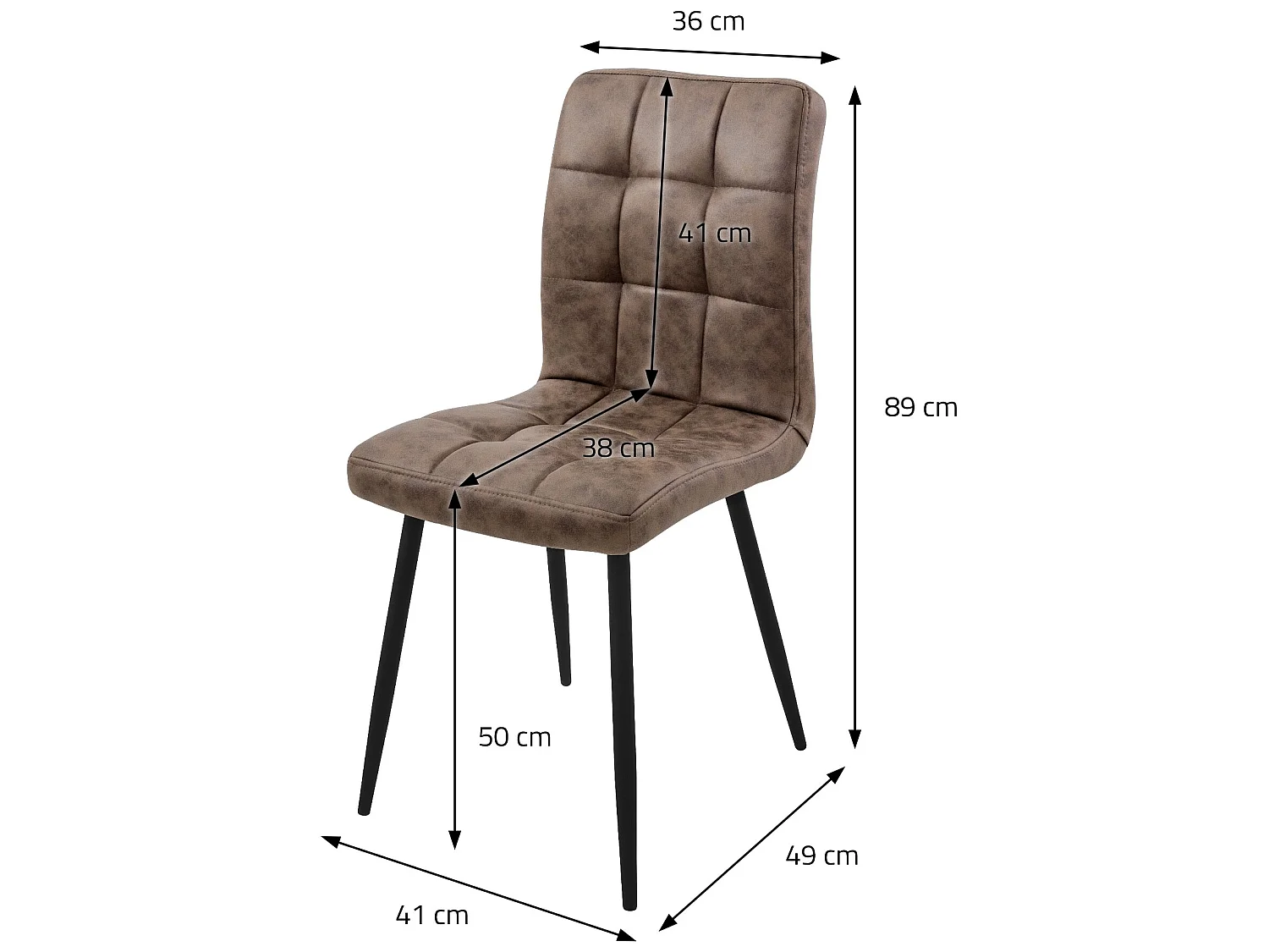 Lot de 4 chaises de salle à manger Chaise de cuisine Chaise de salon Chaise remb