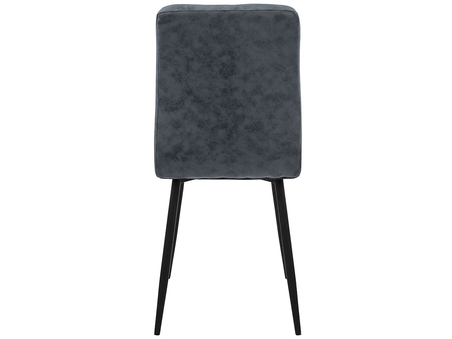 Silla de comedor juego de 4 tapizado de piel sintética antracita con patas de metal incl. material de montaje ML-Design