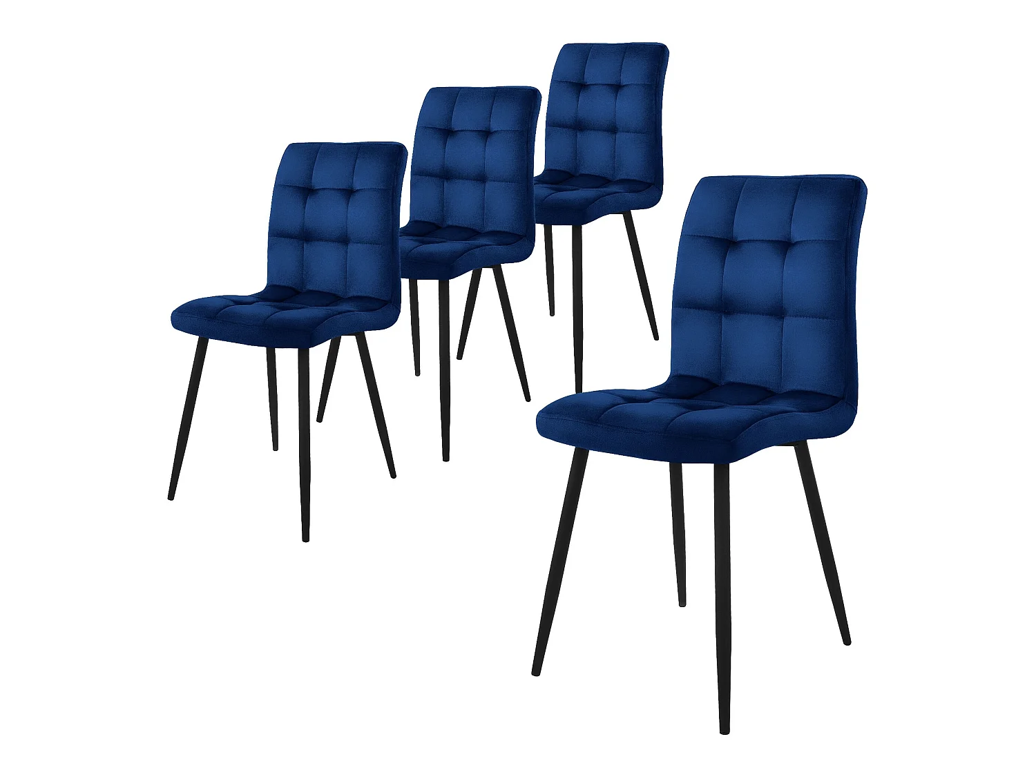 Lot de 4 chaises Chaise de salle à manger Chaise de salon Chaise rembourrée Chai
