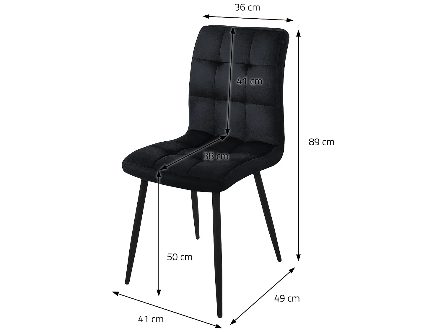 Juego de 4 sillas de comedor sillas de salón silla tapizada silla de cocina terc