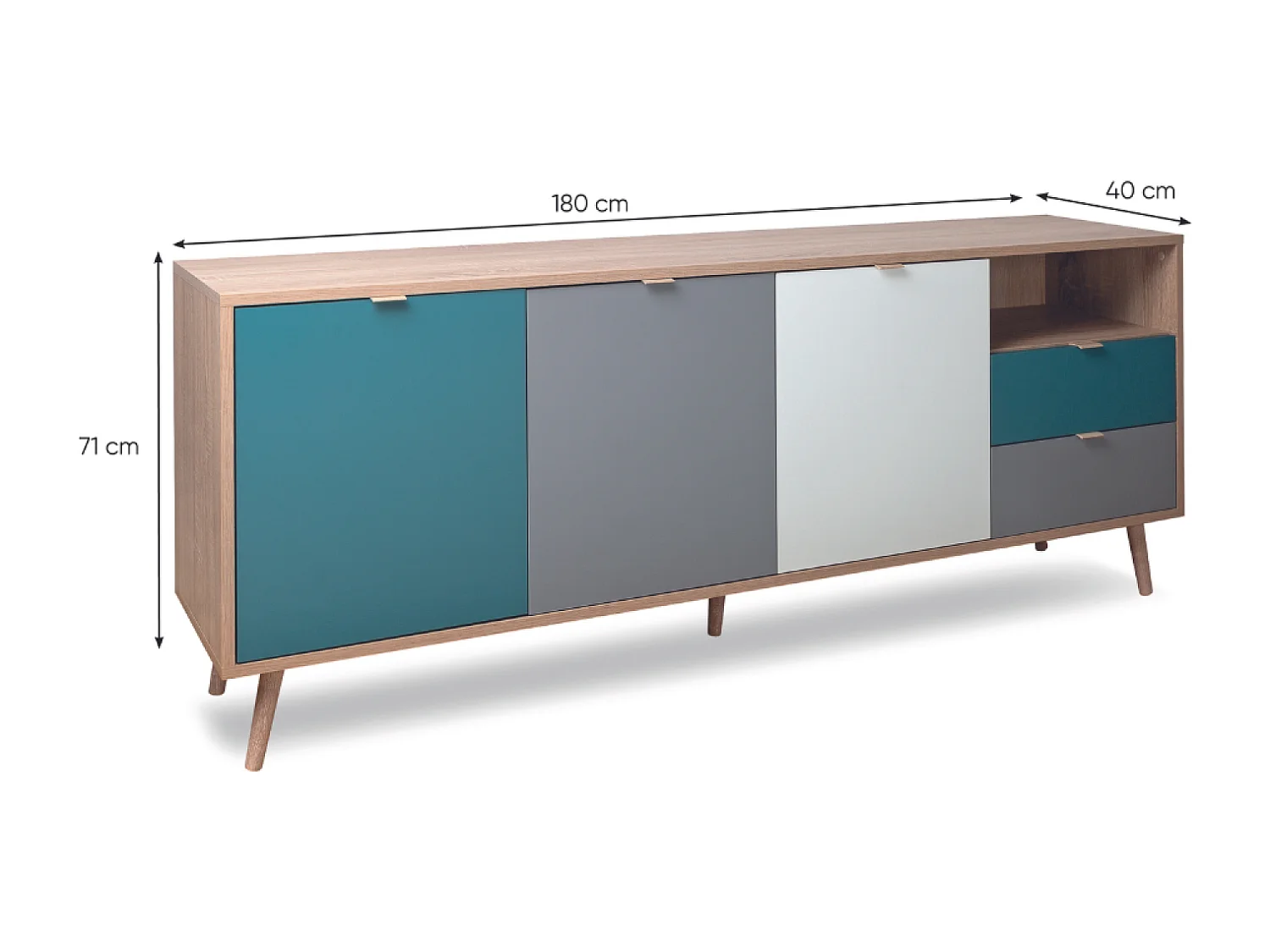 Buffet style scandinave tricolore 180 cm PERAST