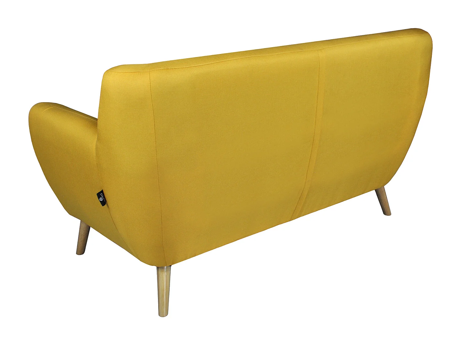 Divano 2 posti in tessuto giallo dallo stile scandinavo mod. Emily