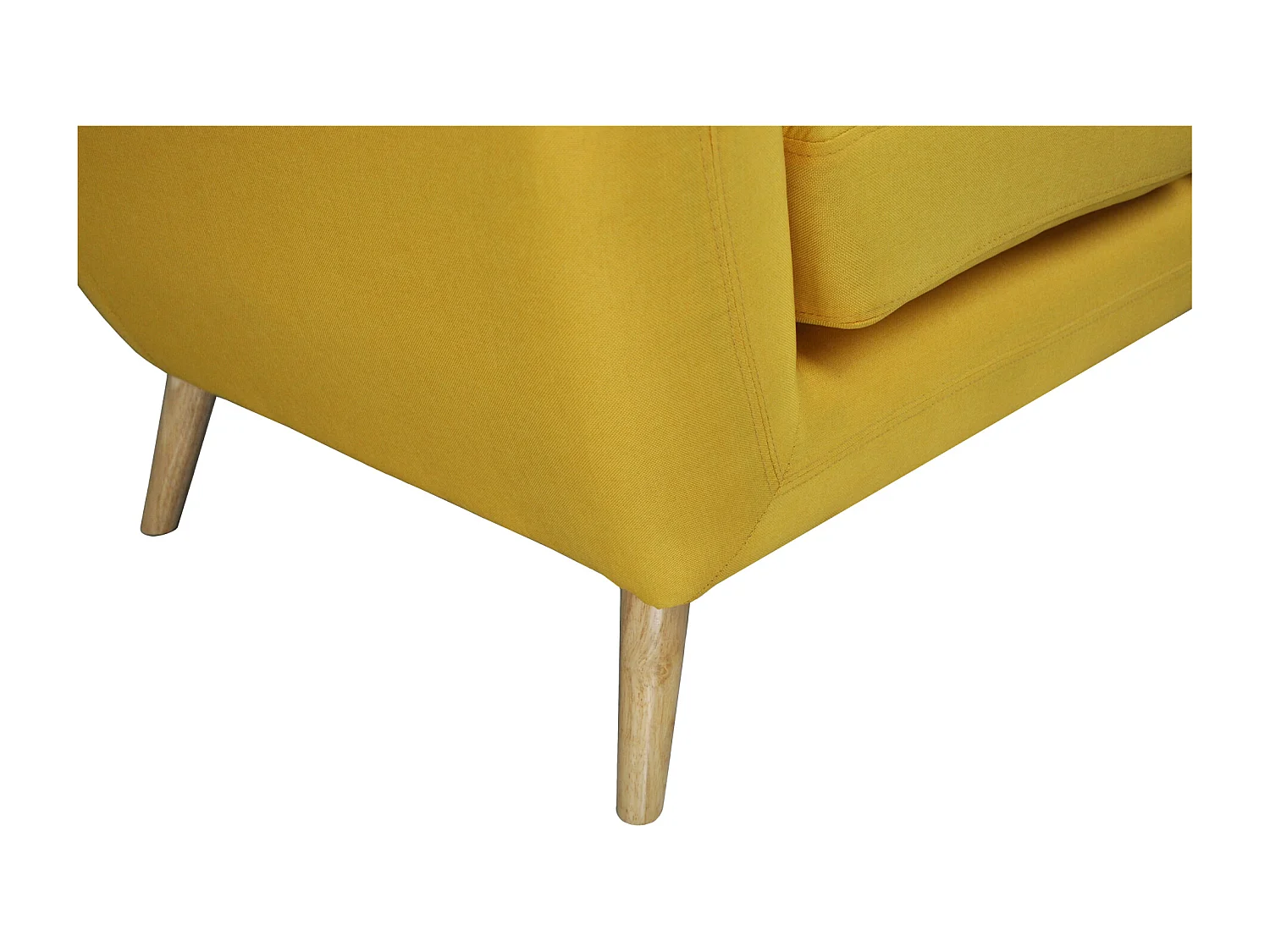 Divano 2 posti in tessuto giallo dallo stile scandinavo mod. Emily
