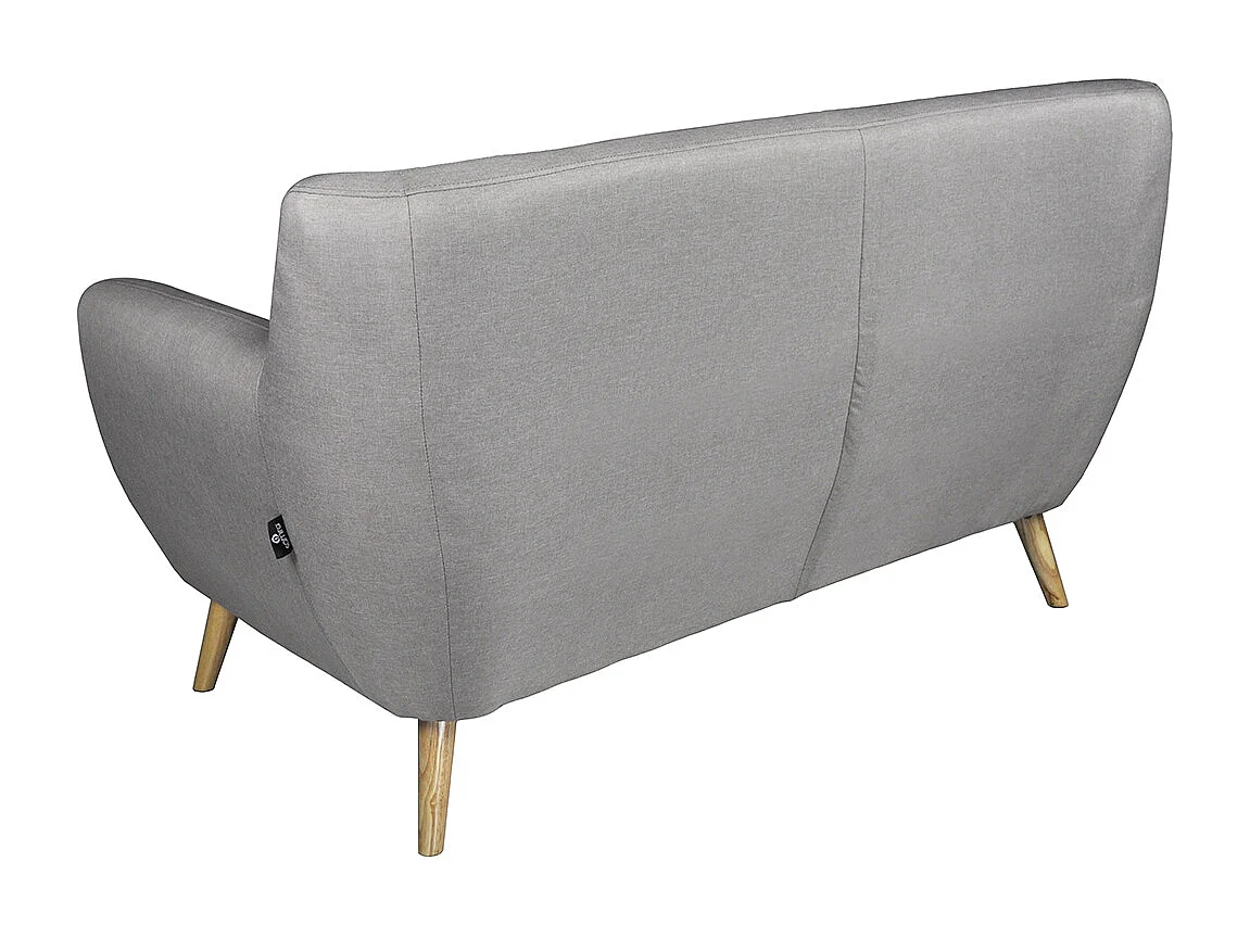 Divano 2 posti in tessuto tortora dallo stile scandinavo mod. Emily