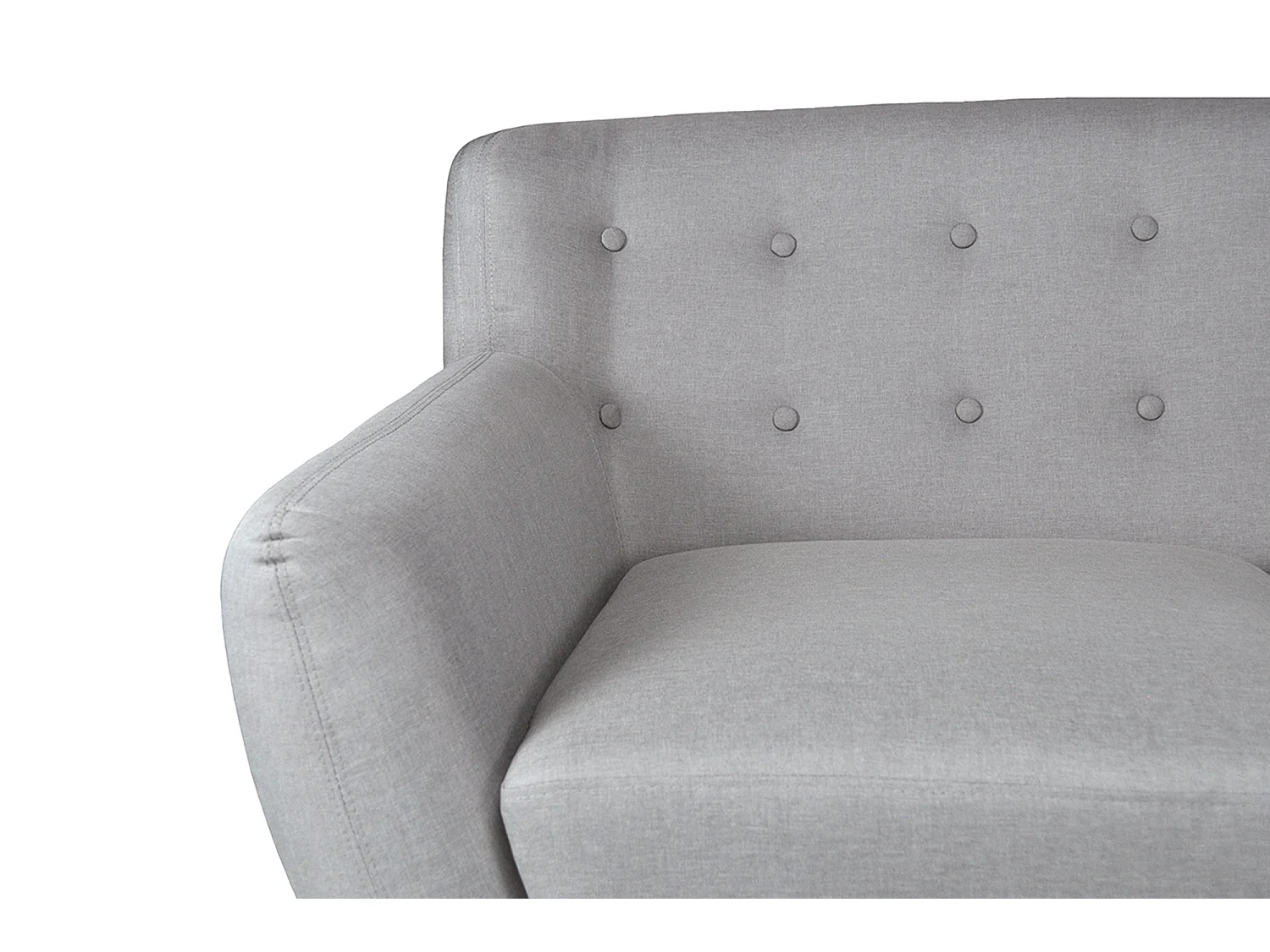 Divano 2 posti in tessuto grigio dallo stile scandinavo mod. Emily