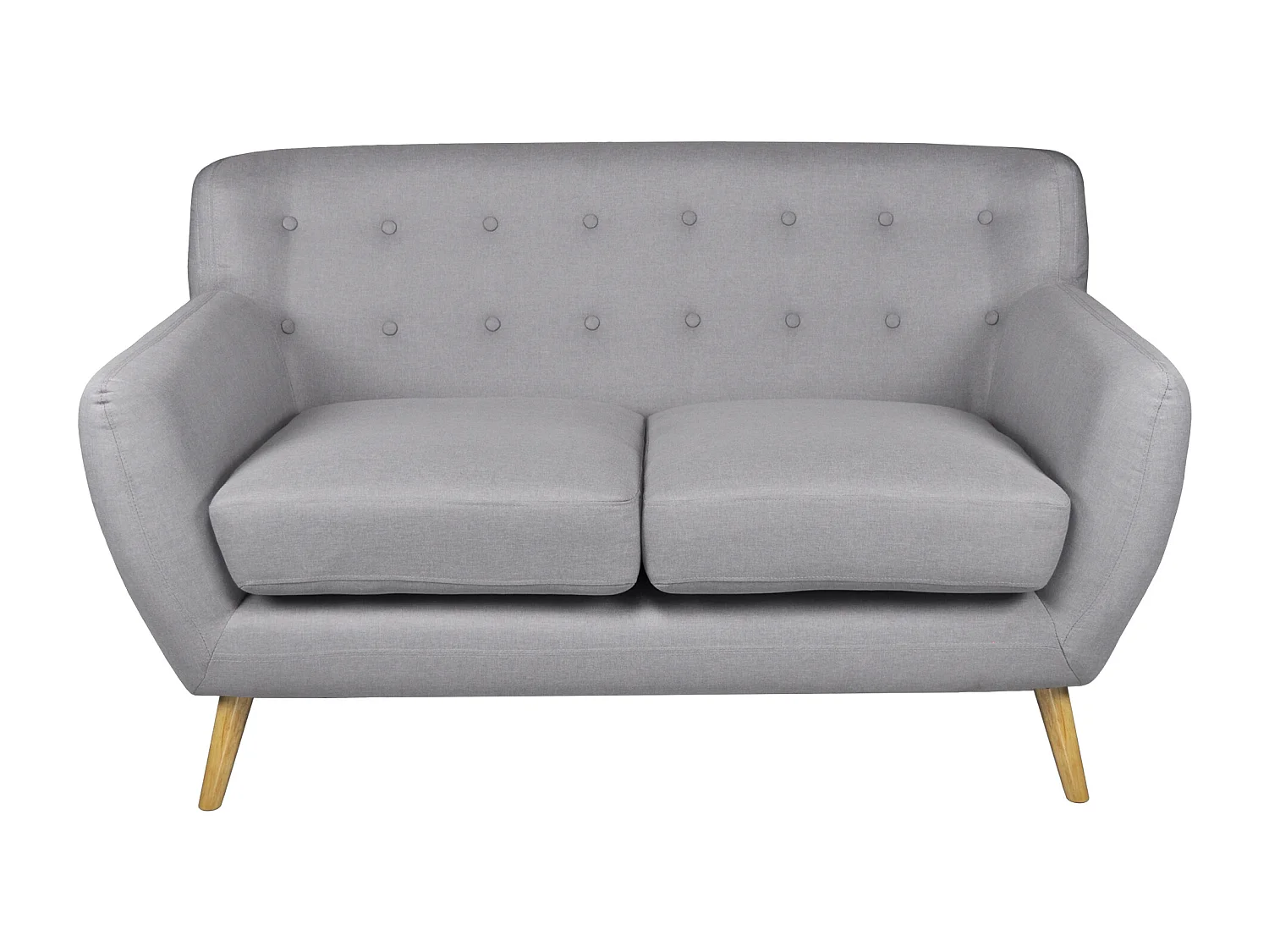 Divano 2 posti in tessuto grigio dallo stile scandinavo mod. Emily