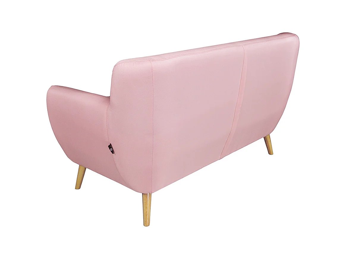 Divano 2 posti in tessuto rosa  dallo stile scandinavo mod. Emily