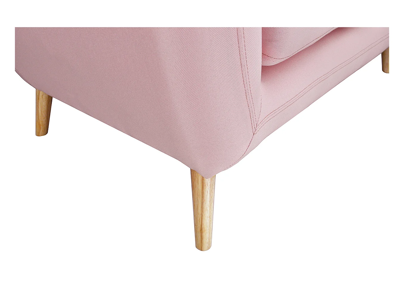 Divano 2 posti in tessuto rosa  dallo stile scandinavo mod. Emily