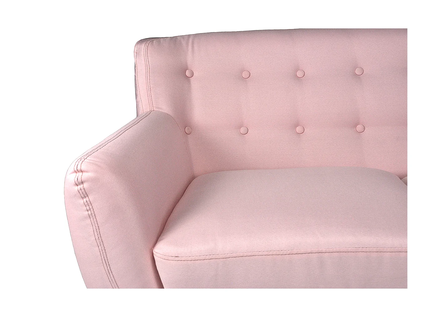 Divano 2 posti in tessuto rosa  dallo stile scandinavo mod. Emily