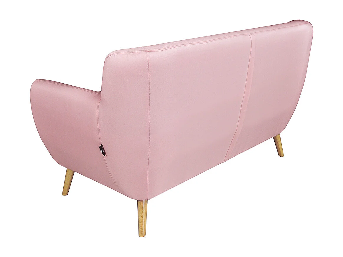 Divano 2 posti in tessuto rosa  dallo stile scandinavo mod. Emily