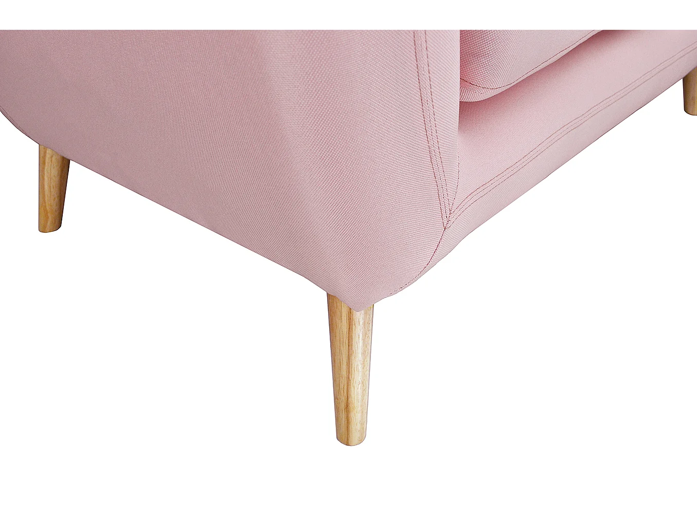 Divano 2 posti in tessuto rosa  dallo stile scandinavo mod. Emily
