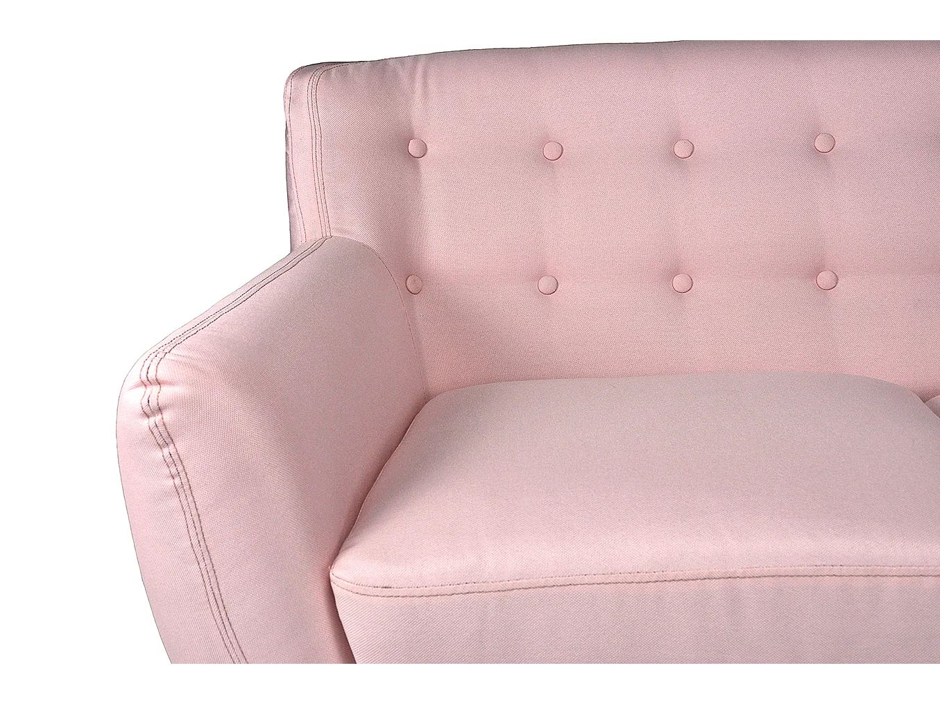 Divano 2 posti in tessuto rosa  dallo stile scandinavo mod. Emily