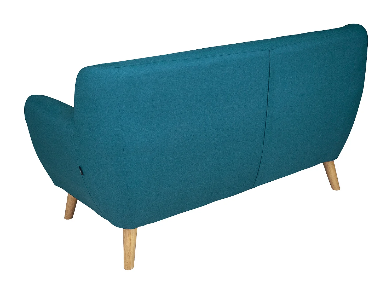 Divano 2 posti in tessuto blu petrolio dallo stile scandinavo mod. Emily