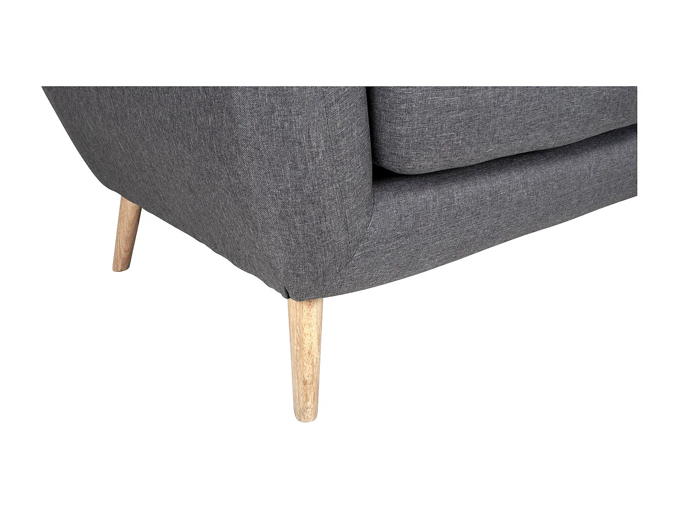 Divano 2 posti in tessuto grigio scuro dallo stile scandinavo mod. Emily