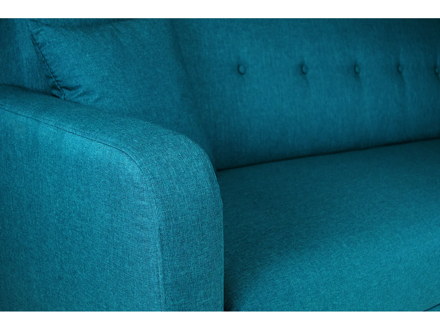 Divano letto clic clac in tessuto blu petrolio, divano 3 posti mod. Henry