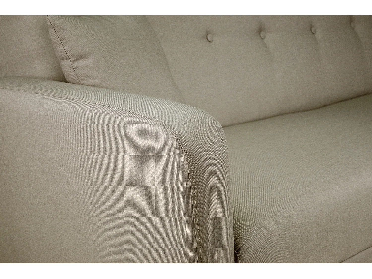 Divano letto clic clac in tessuto tortora, divano 3 posti mod. Henry