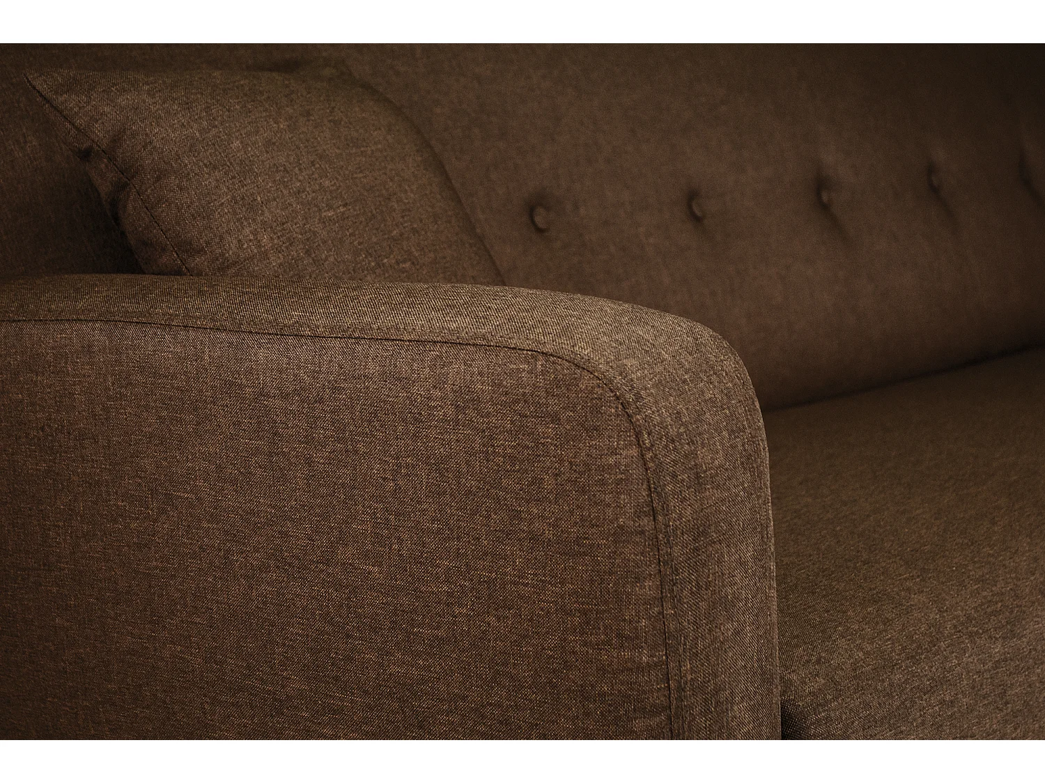 Divano letto clic clac in tessuto marrone, divano 3 posti mod. Henry