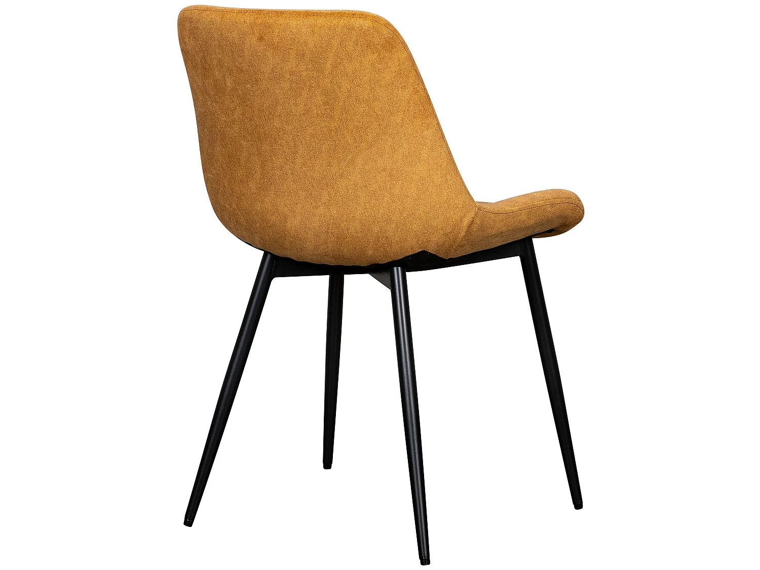 Chaise tapissée - velours moutarde - ROPLOY