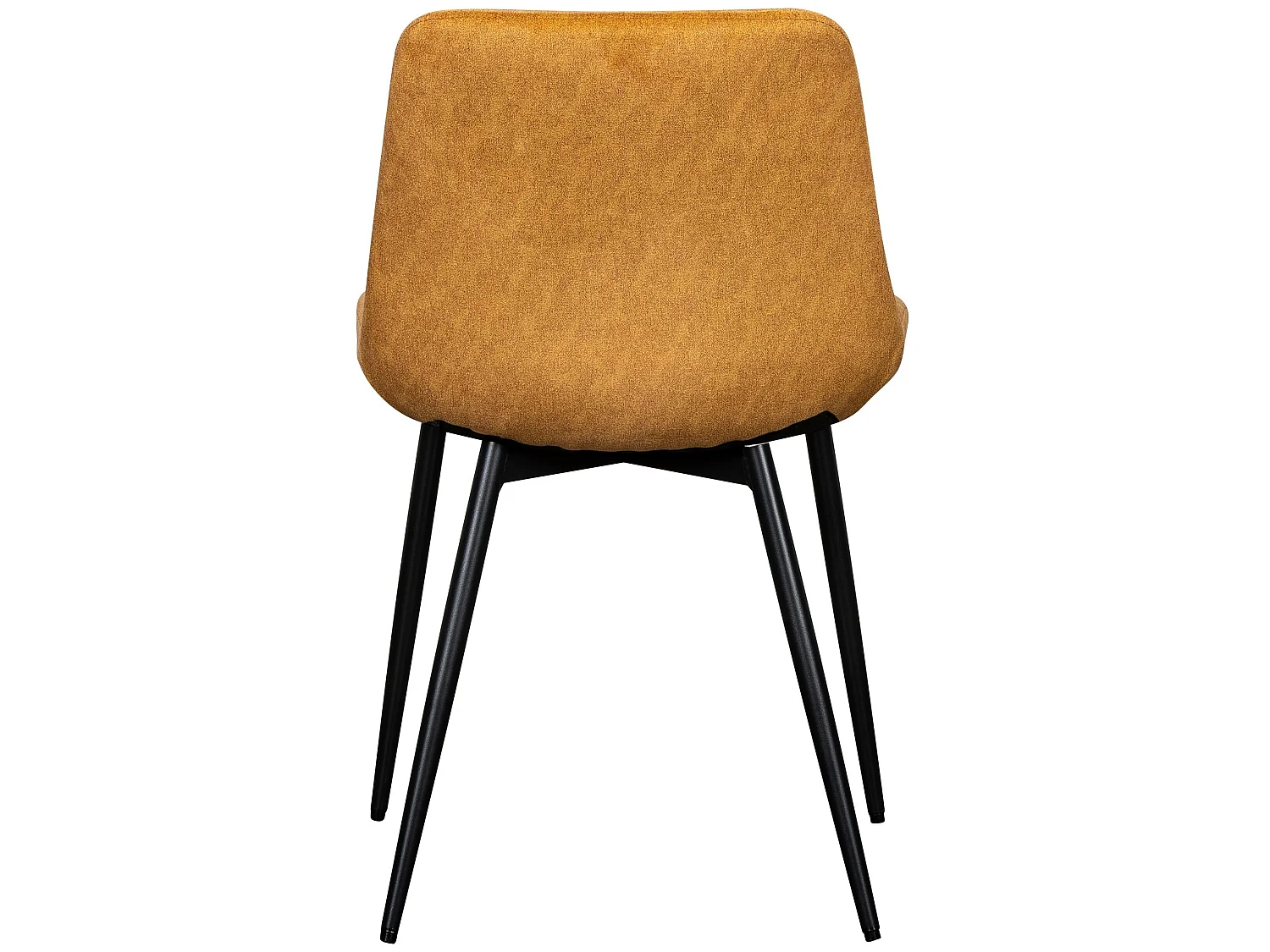 Chaise tapissée - velours moutarde - ROPLOY