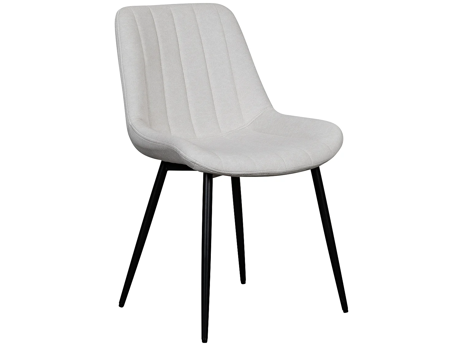 Chaise tapissée - velours beige clair - ROPLOY