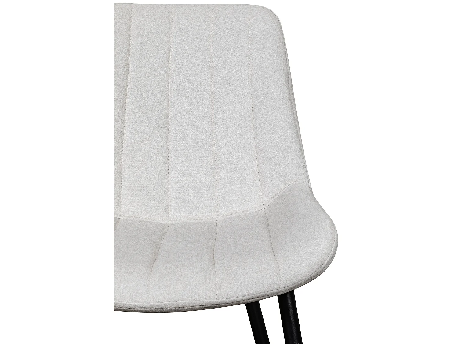 Chaise tapissée - velours beige clair - ROPLOY