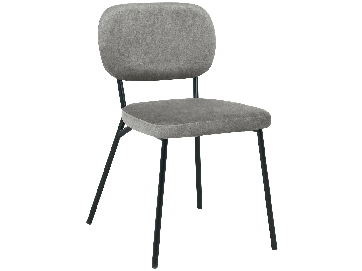 Chaise tapissée - gris - BREVERY