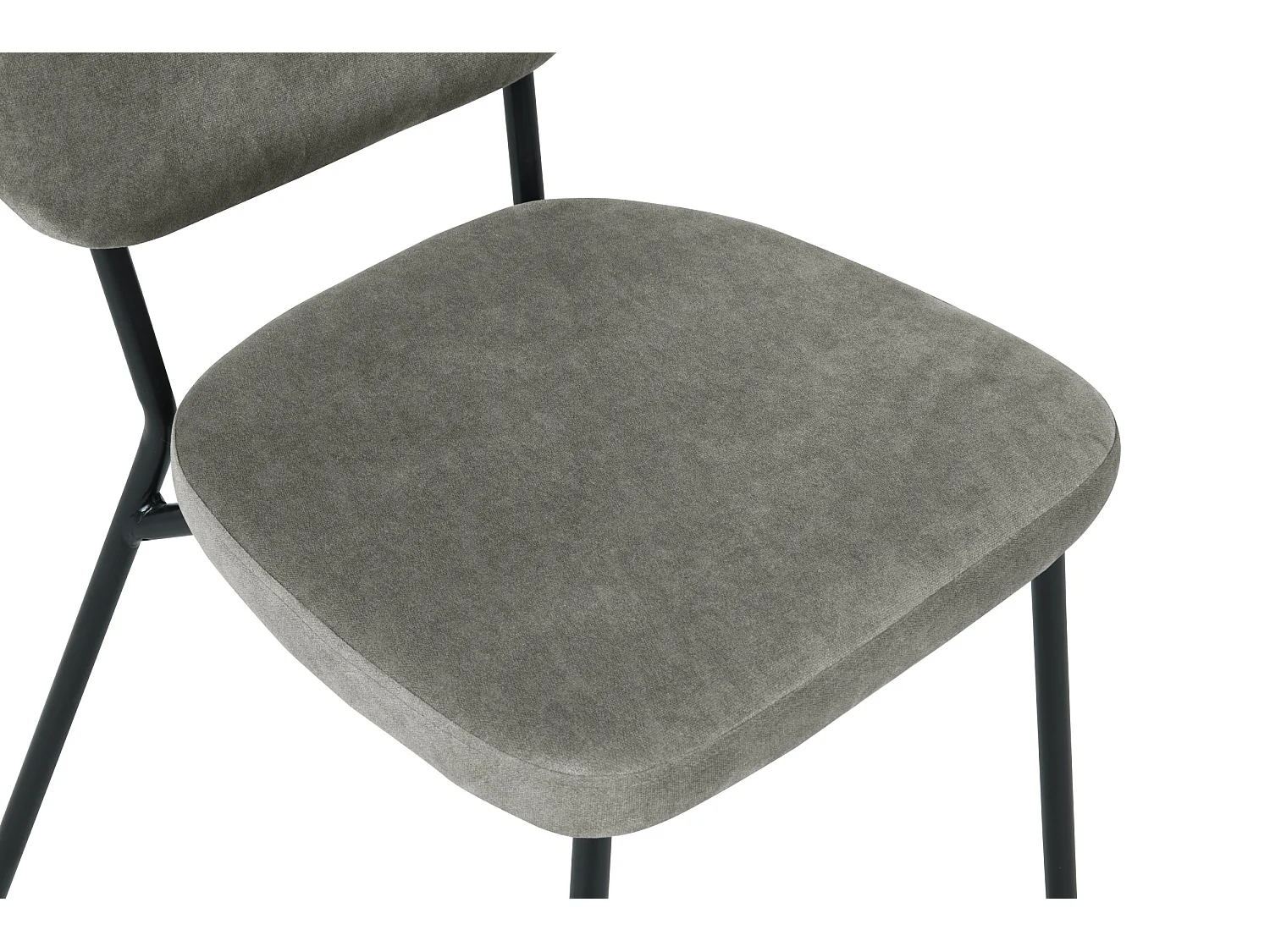 Chaise tapissée - gris - BREVERY