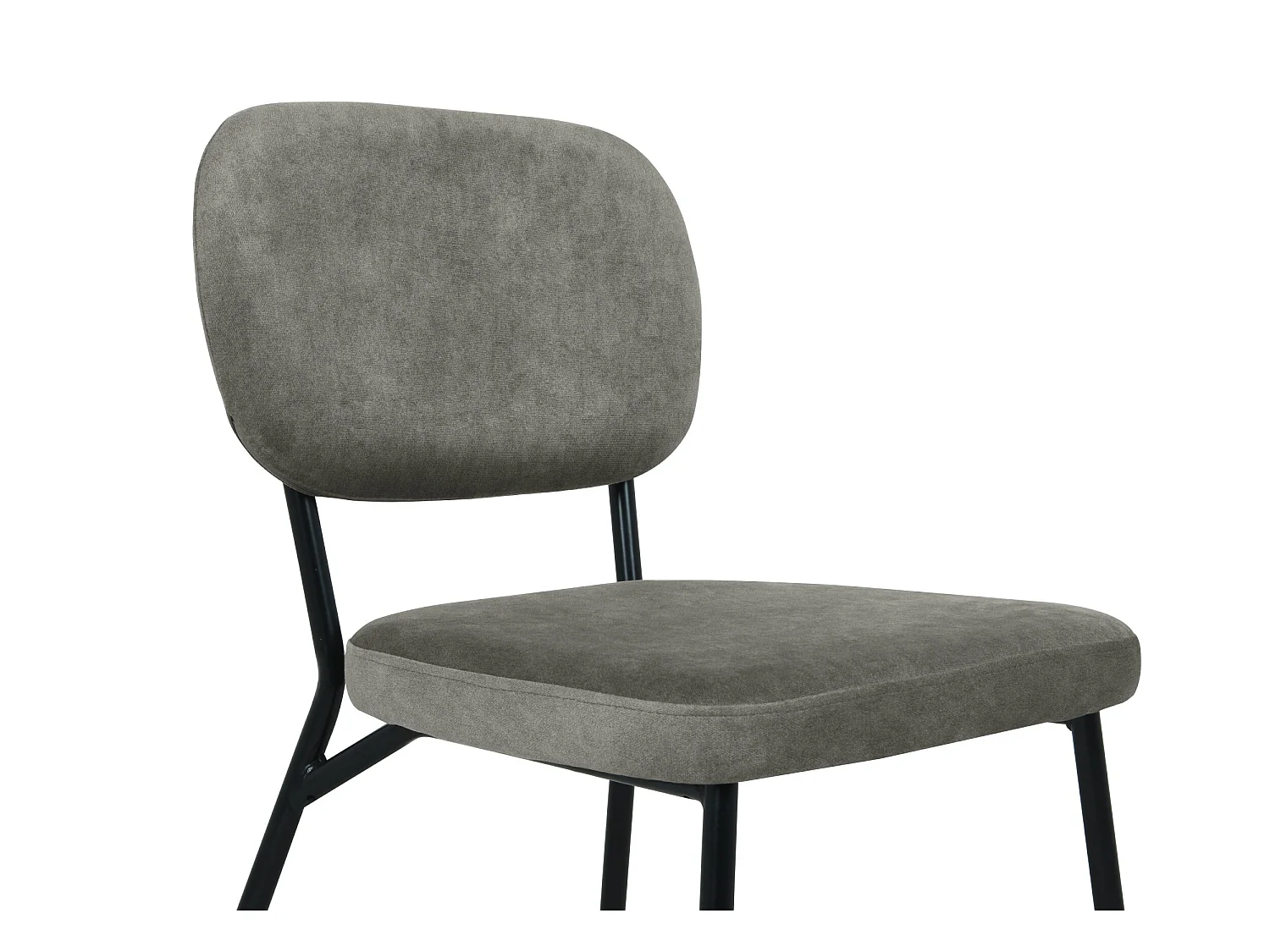 Chaise tapissée - gris - BREVERY