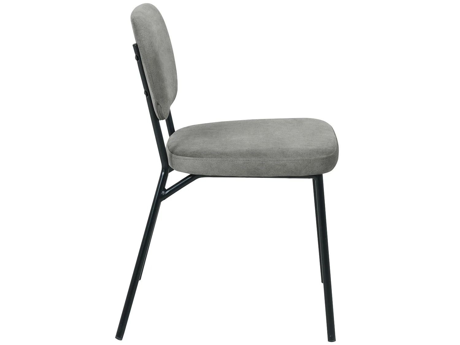 Chaise tapissée - gris - BREVERY