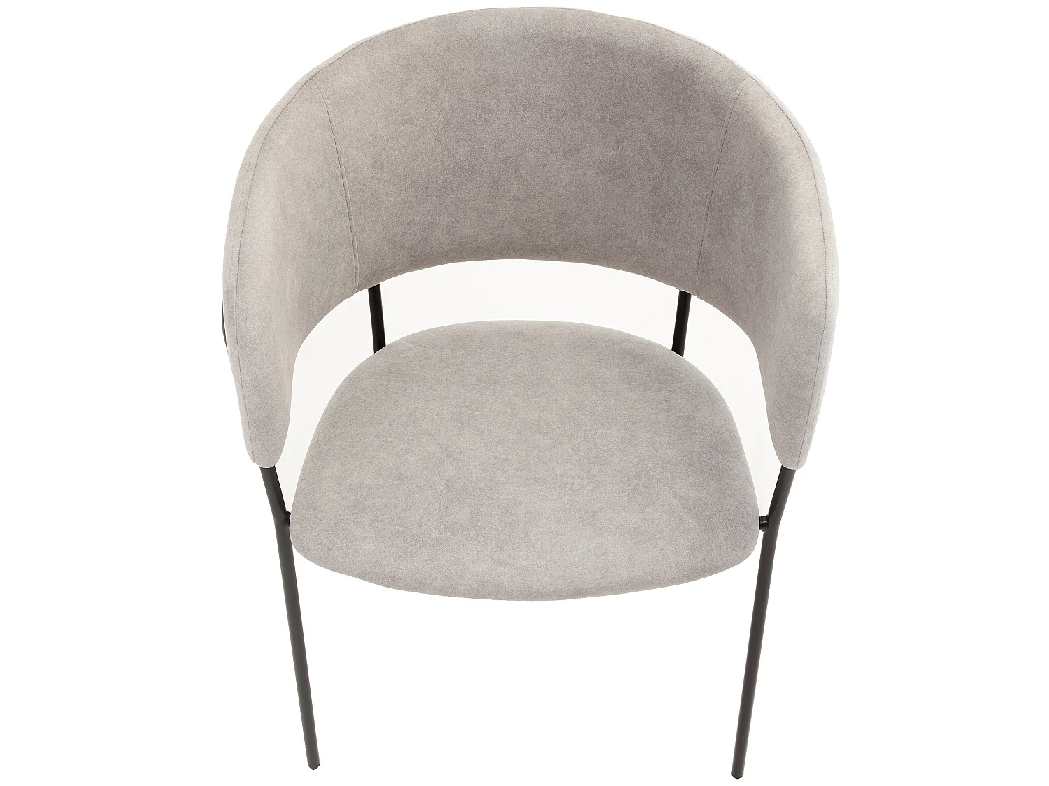 Chaise tapissée - gris/base noir - PROOLS