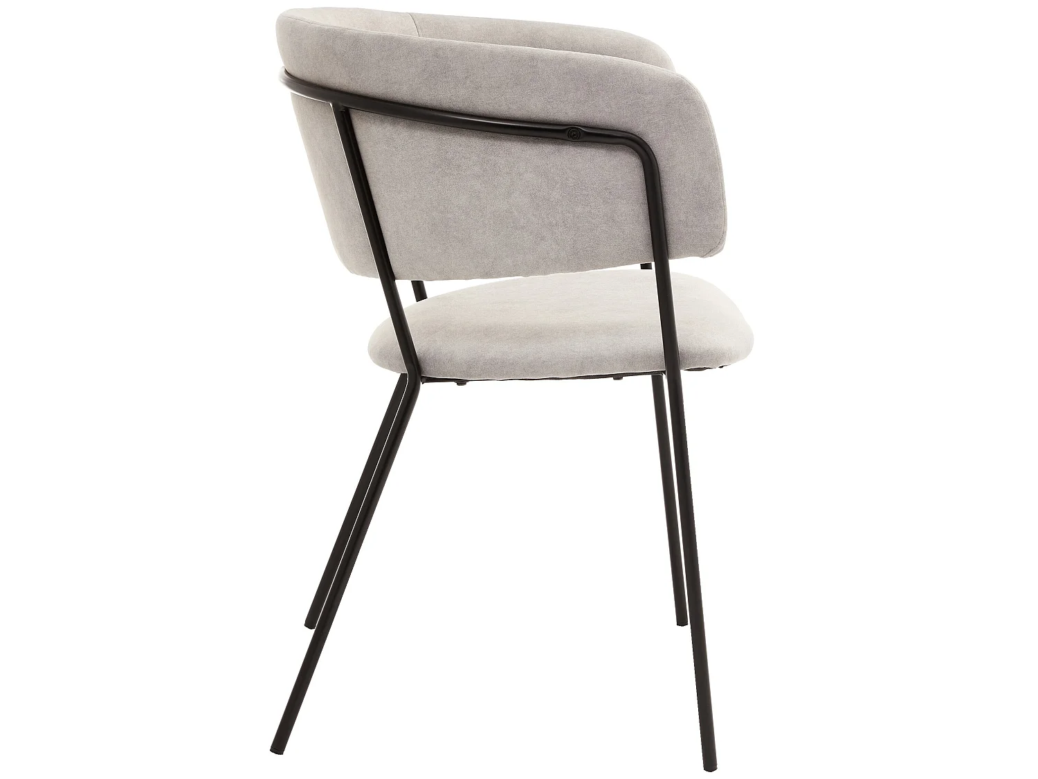 Chaise tapissée - gris/base noir - PROOLS