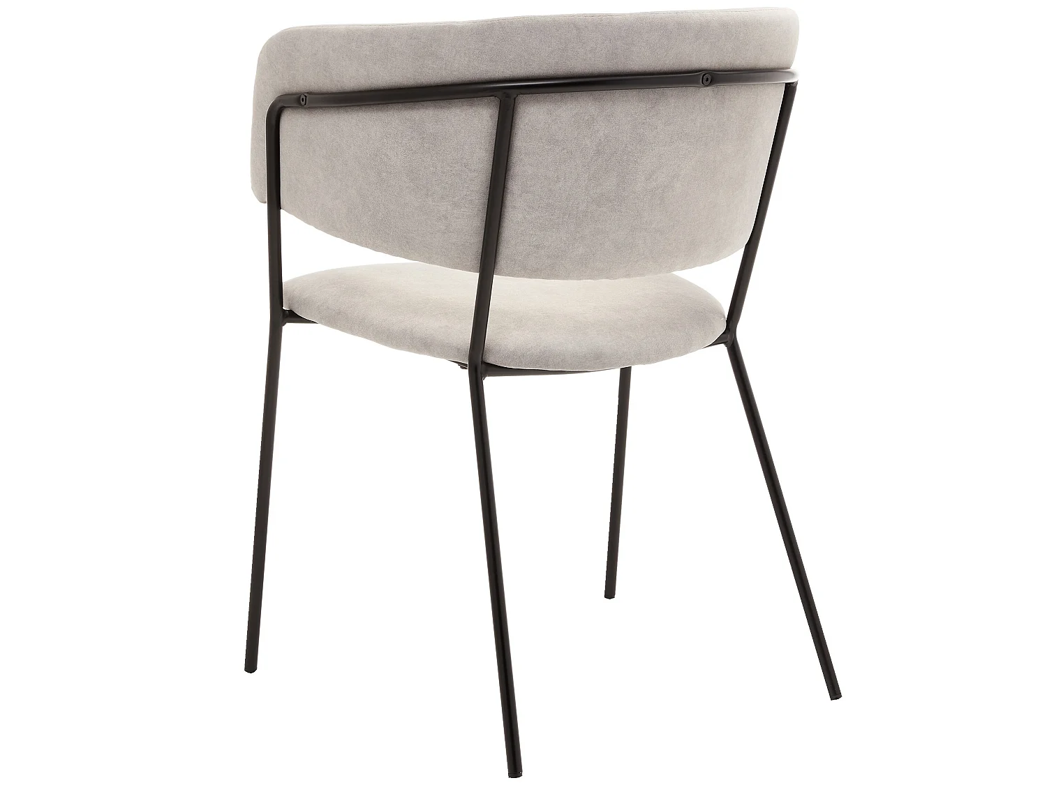 Chaise tapissée - gris/base noir - PROOLS