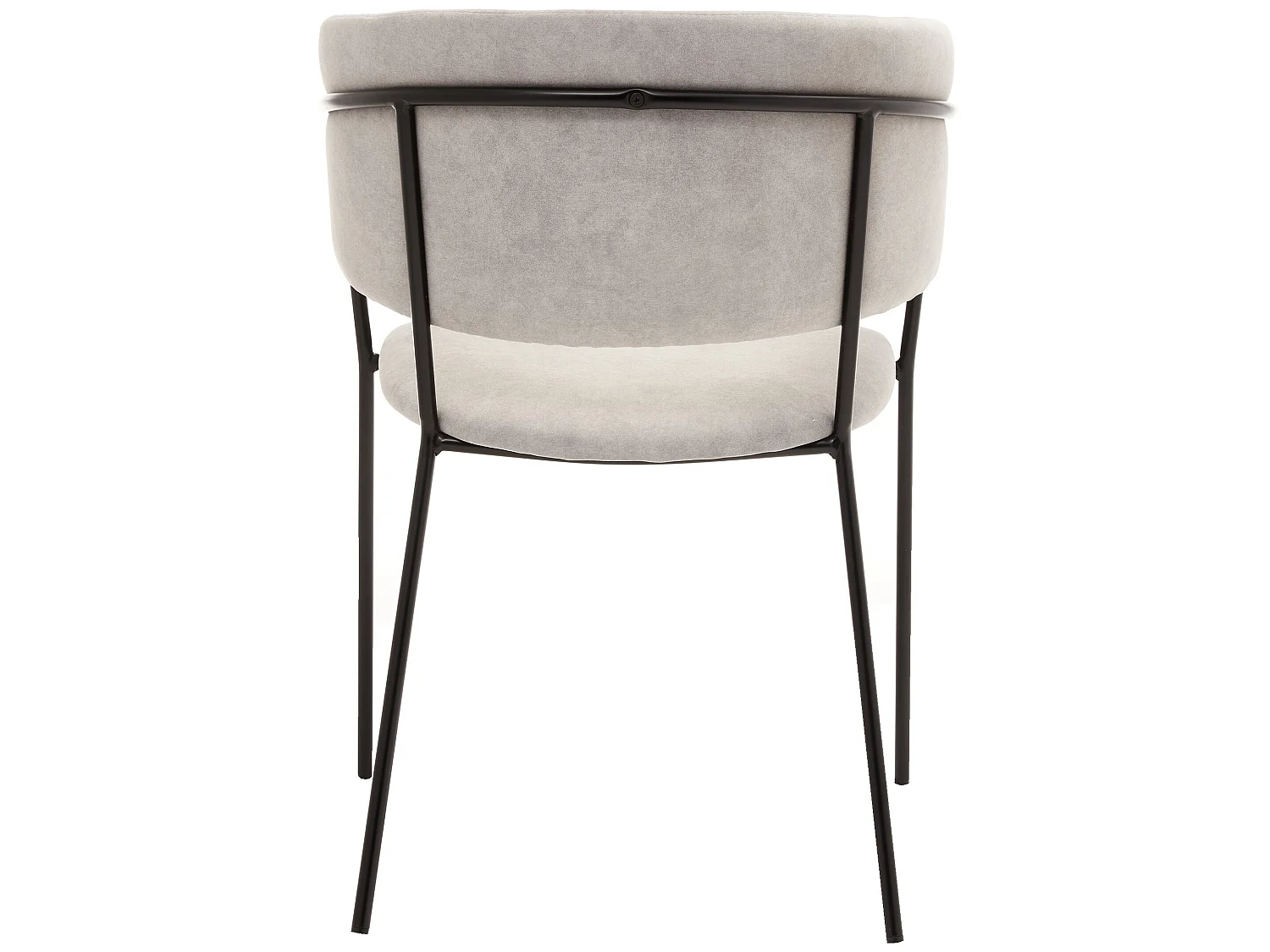 Chaise tapissée - gris/base noir - PROOLS