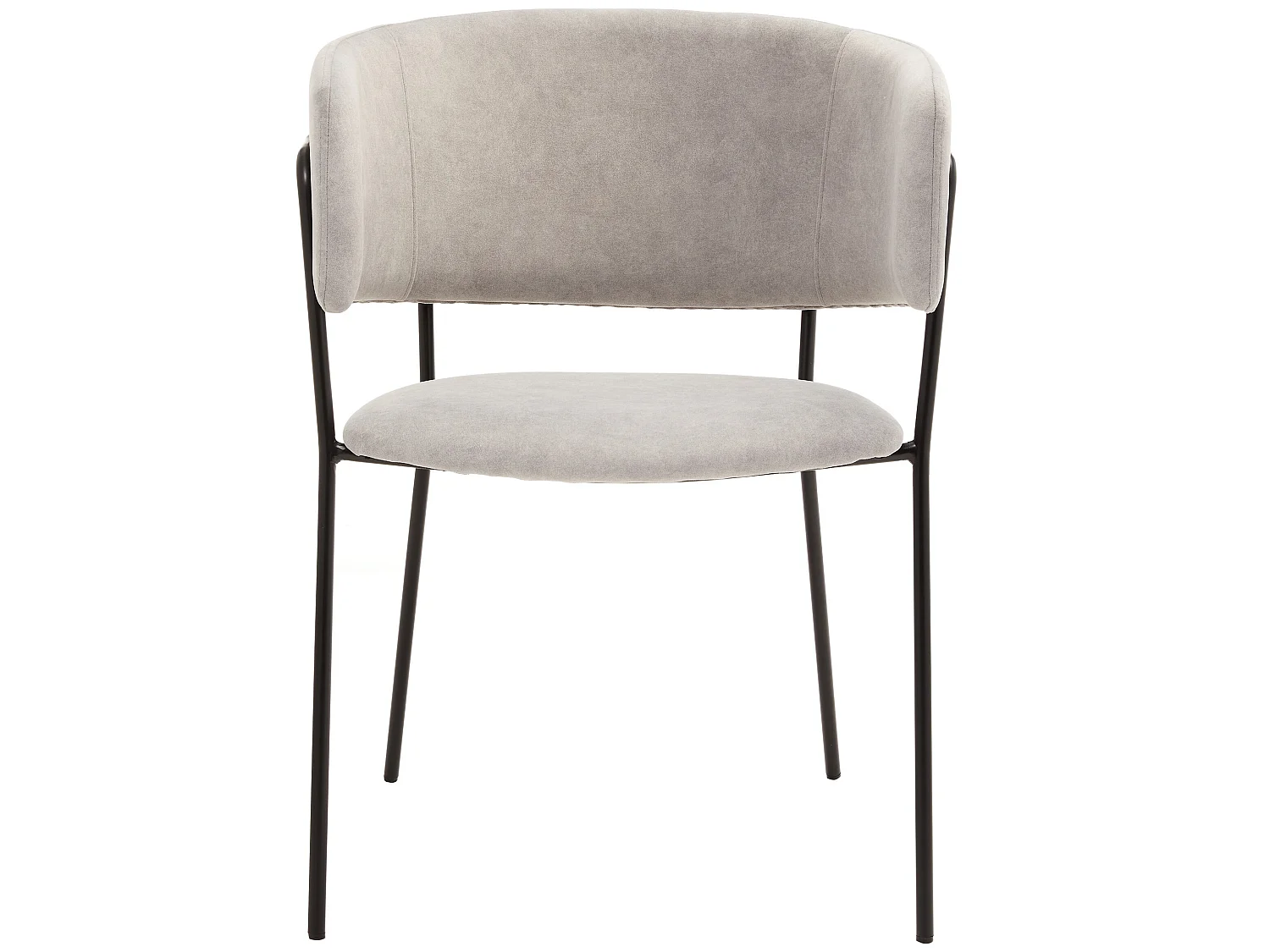 Chaise tapissée - gris/base noir - PROOLS