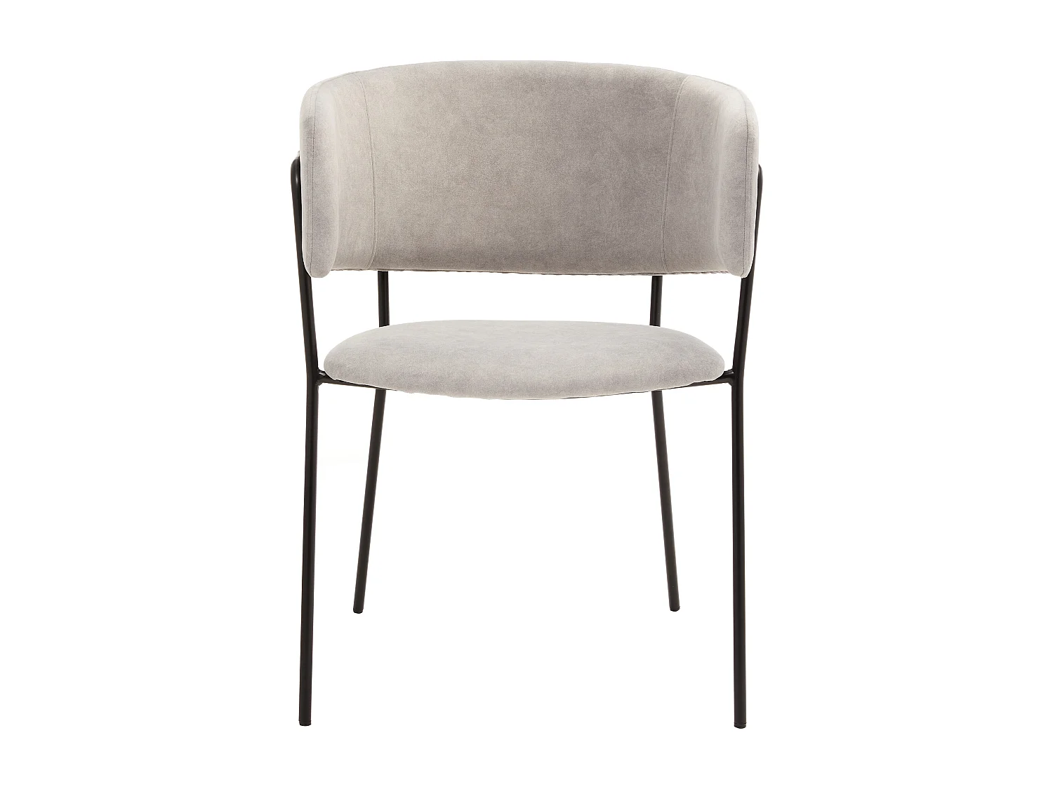 Chaise tapissée - gris/base noir - PROOLS
