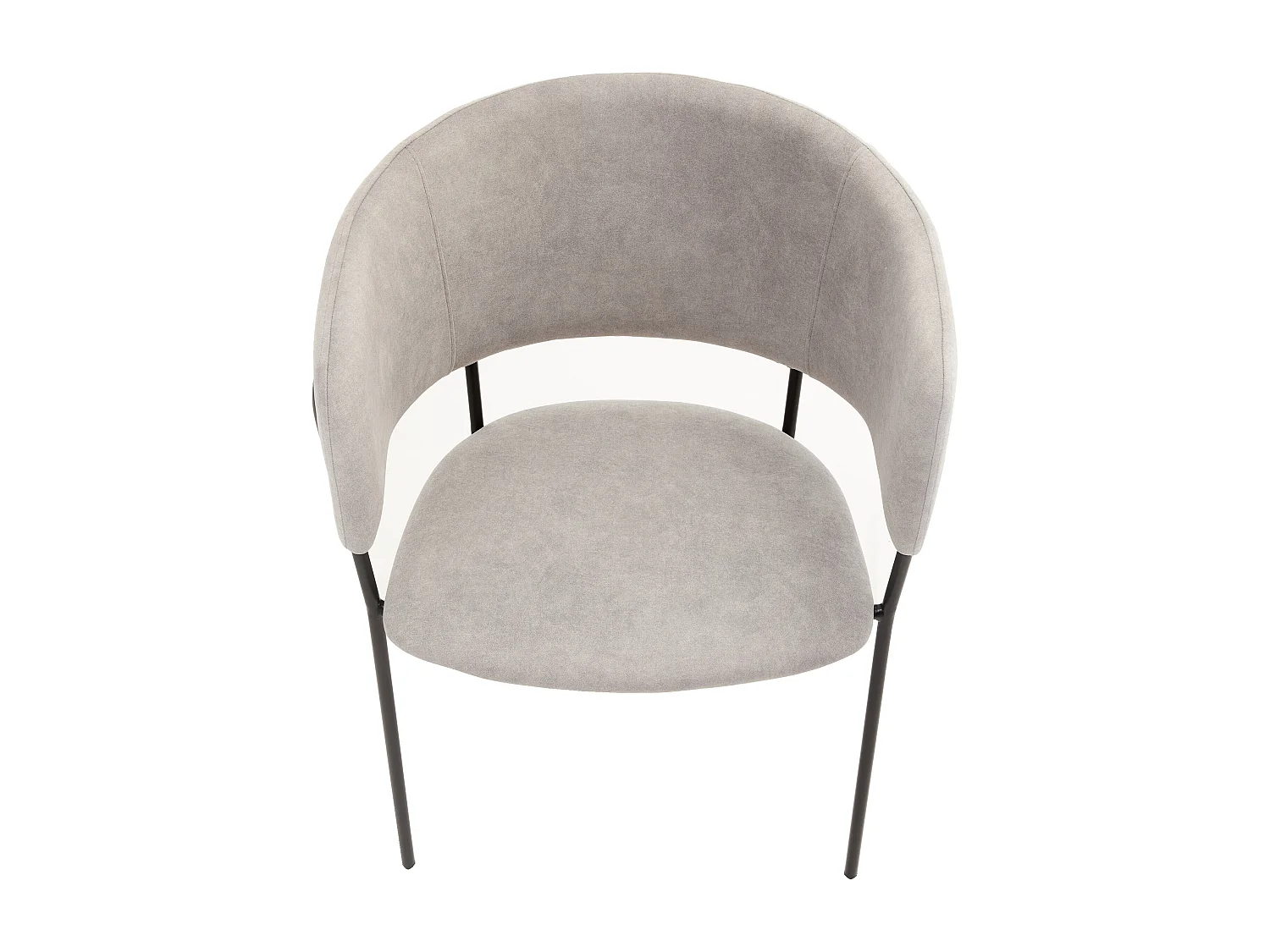 Chaise tapissée - gris/base noir - PROOLS