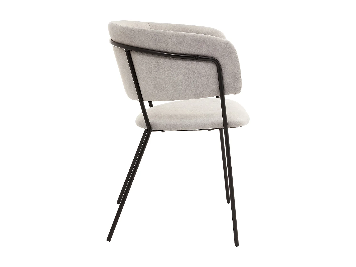 Chaise tapissée - gris/base noir - PROOLS