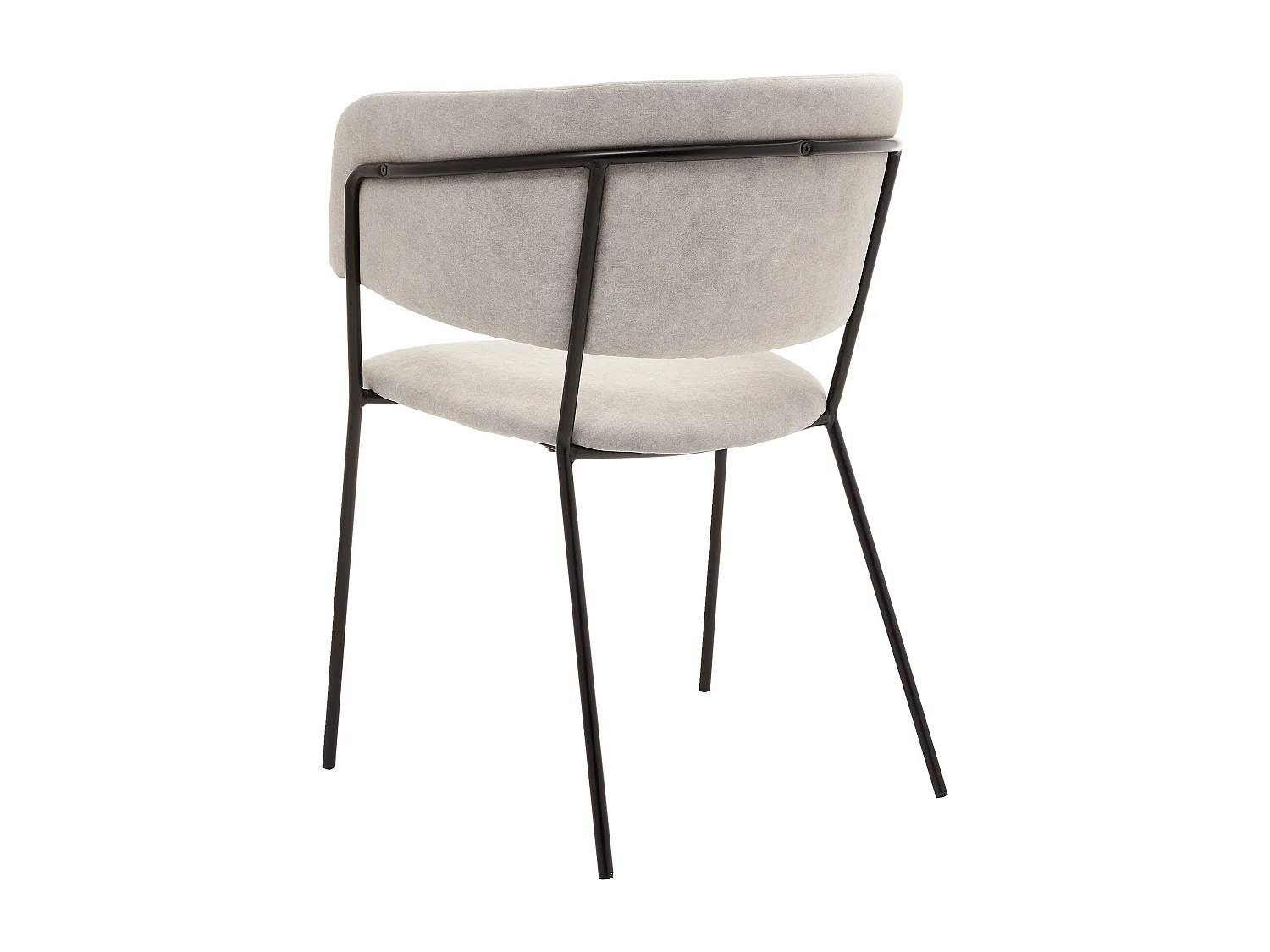 Chaise tapissée - gris/base noir - PROOLS
