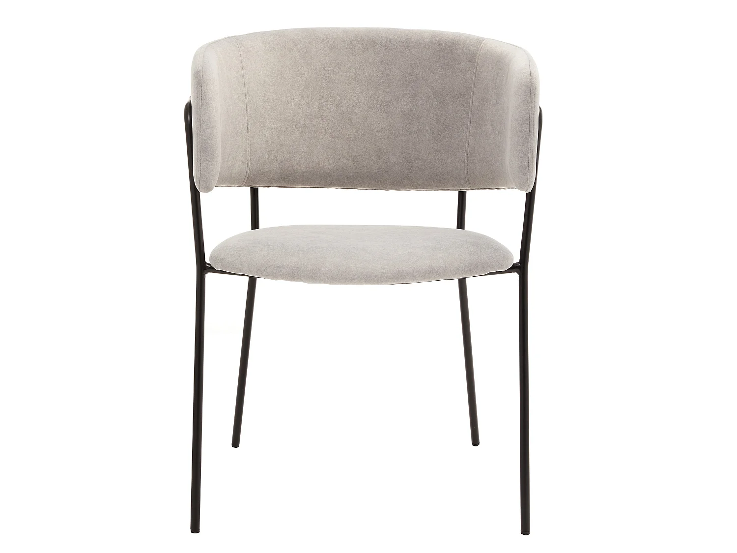 Chaise tapissée - gris/base noir - PROOLS